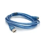 Дата кабель USB 2.0 AM/AF 3.0m ferrite transparent blue Voltronic (YT-AM/AF-3.0TBL) - уменьшенное изображение 2
