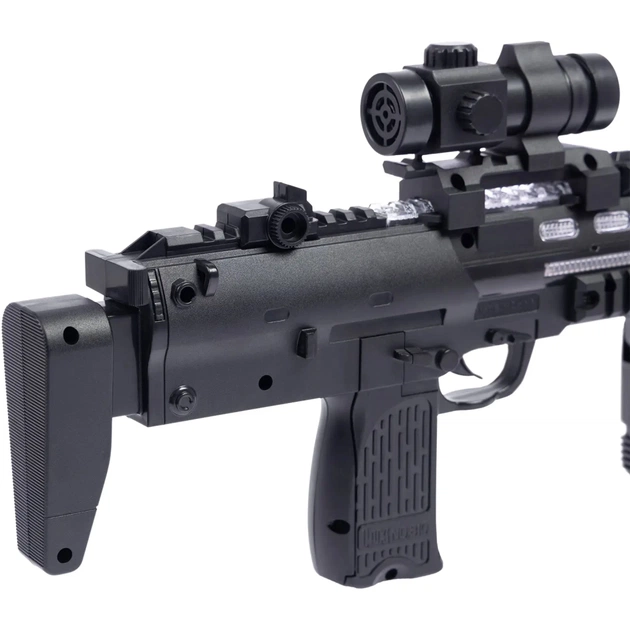 Іграшкова зброя ZIPP Toys Автомат світло-звуковий HK MP7 Чорний (810B) - зображення 7