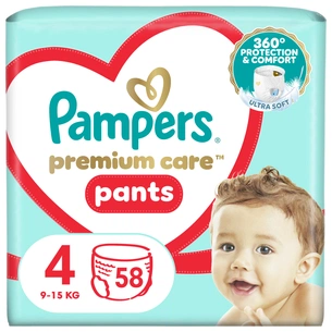 Підгузки Pampers Premium Care Pants Maxi Розмір 4 58 шт (8001090759993) зображення 1