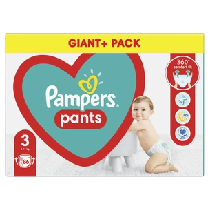 Підгузки Pampers трусики Pants Midi Розмір 3 (6-11 кг), 86 шт (8001090994295_8006540067833) зображення 1