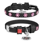Нашийник для тварин WAUDOG Glamour з QR-паспортом "Квіти" S Ш 20 мм Д 30-39 см чорний (32021) - зменшене зображення 1