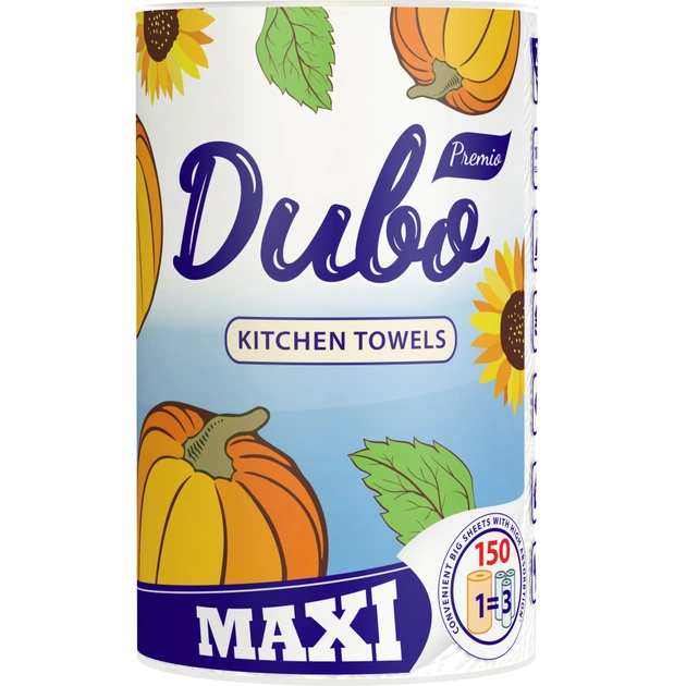 Паперові рушники Диво Premio Maxi 2 шари 150 відривів 1 рулон (4820003833230) - picture 1