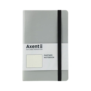 Книга записна Axent Partner Soft 125х195 мм в точку 96 аркушів Срібляста (8312-34-A) зображення 1