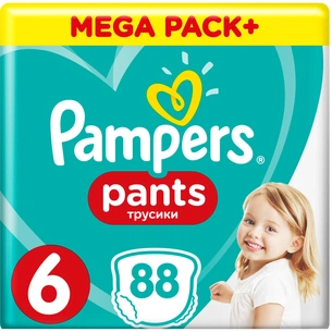 Підгузки Pampers трусики Pants Extra Large Розмір 6 (15+ кг), 88 шт (4015400697558) зображення 1