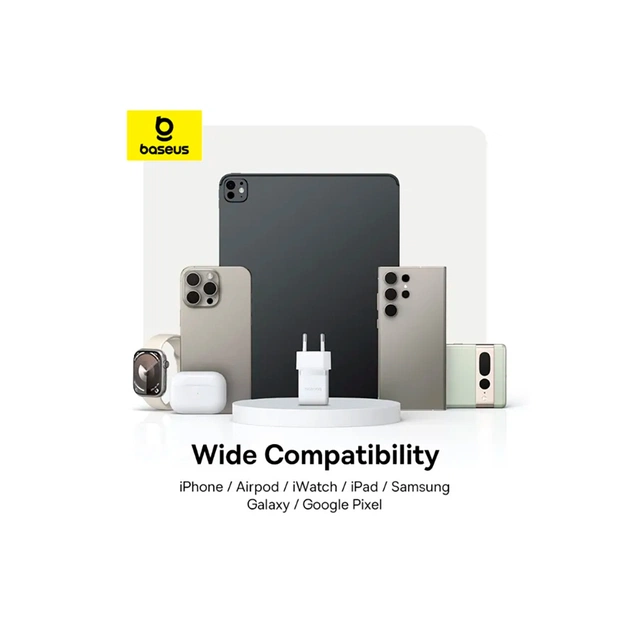 Зарядний пристрій Baseus Palm Fast Charger 1C 20W + Cable 1.0m Type-C 60W white (P10111602213-01) - зображення 8