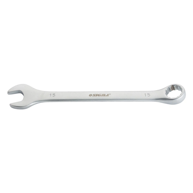 Ключ Sigma ріжково-накидний 15мм CrV satine з підвісом (6021601) - picture 3