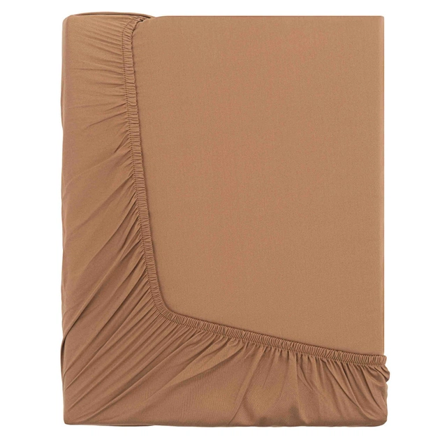 Простынь Ardesto на резинке Mix&Match, 100% хлопок, сатин коричневый 180х200+30 см (ART1820FSH) - изображение 4