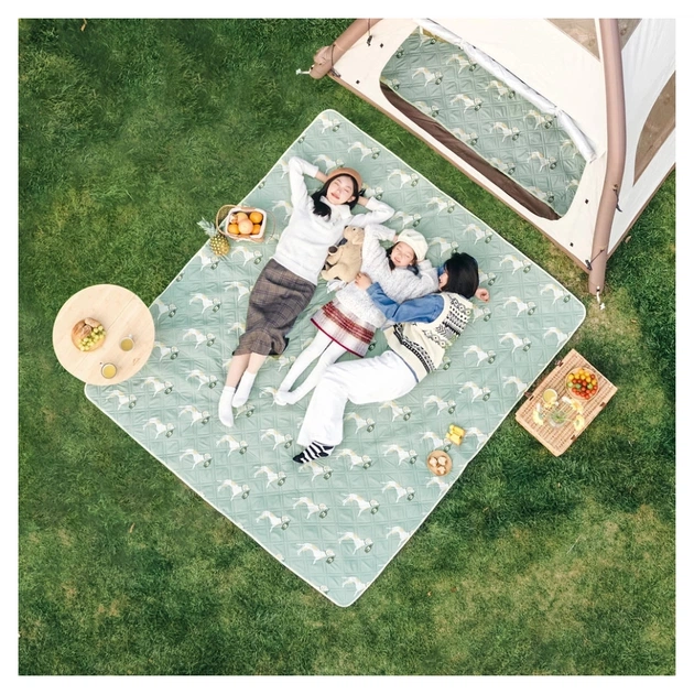 Туристичний килимок Naturehike для пікніка CNK2350WS010 145x170 см зелений з принтом (6976507661676) - picture 5
