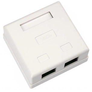 Комп'ютерна розетка RJ45x2 UTP cat.5e 8P8C Vinga (VCPRJ45O2) зображення 1