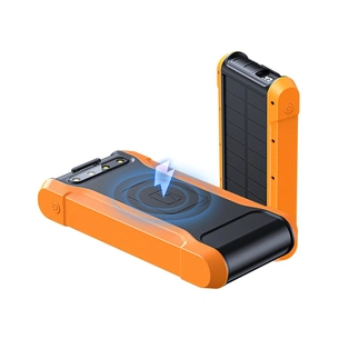 Батарея універсальна PowerPlant 20000mAh, PD/18W, QC3.0, USB-C, USB-A*2, Wireless, Solar panel (PB930487) зображення 1