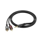 Кабель мультимедійний 3.5mm M to 2xRCA 1.5m Black BOROFONE (6974443382204) - уменьшенное изображение 4