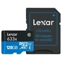 Карта пам'яті Lexar 128GB microSDXC class 10 UHS-I 4K (LSDMI128BBEU633A) - зменшене зображення 1