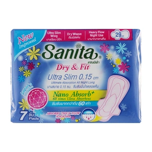 Гігієнічні прокладки Sanita Dry & Fit Ultra Slim Wing 29 см 7 шт. (8850461601634) зображення 1
