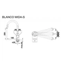Змішувач Blanco MIDA-S БЕЛАЯ (521457) - зменшене зображення 2