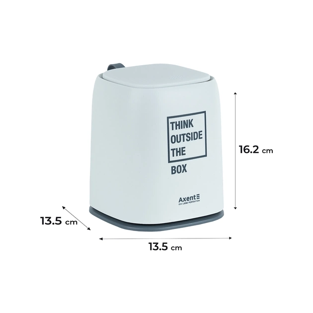 Кошик для паперів Axent Настільний контейнер для сміття, прямокутний, білий (2133-21-A) - picture 3