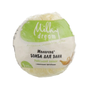 Бомбочка для ванни Milky Dream Молочна Райський банан з молочними протеїнами 100 г (4820205300783) изображение 1