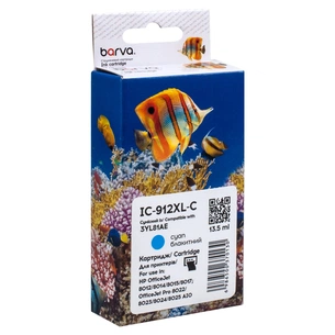 Картридж Barva HP 912XL (3YL77AE/3YL81AE) 900 c, Cyan (IC-912XL-C) зображення 1