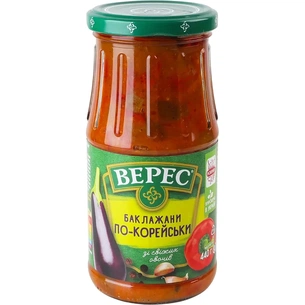 Овочева консервація Верес Баклажани по-корейськи 440 г (4823105409150) picture 1