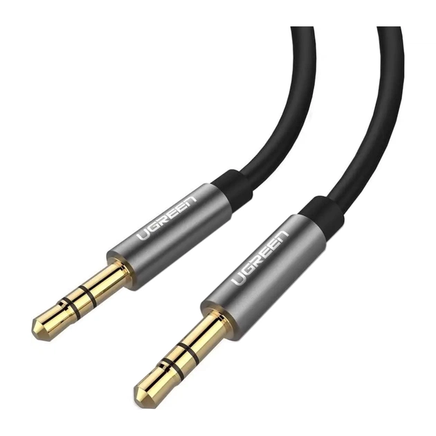 Кабель мультимедійний 3.5mm M to 3.5mm M 1.5m AV119 black Ugreen (10734) - зображення 1