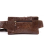 Сумка Vintage Бананка поясна під шкіру рептилії унісекс Коричнева (20401) - зменшене зображення 2