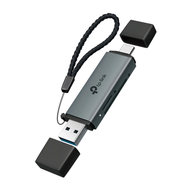 Считыватель флеш-карт TP-Link USB-C + USB 2.0 SD + TF silver (UA430D) - изображение 1