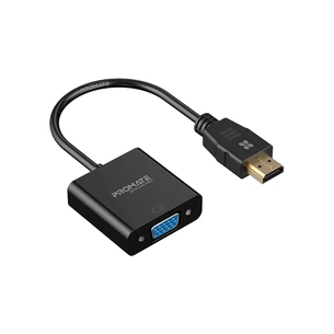 Перехідник HDMI to VGA black Promate (prolink-h2v.black) зображення 1