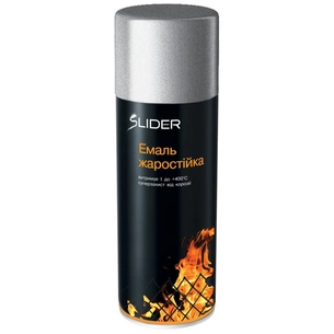 Аерозольна фарба для автомобіля SLIDER жаростійка срібляста, в аер. упаковці 400 мл (000001047) изображение 1