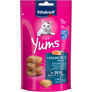 Ласощі для котів Vitakraft Yums лосось і Омега-3 40 г (4008239288233) зображення 1