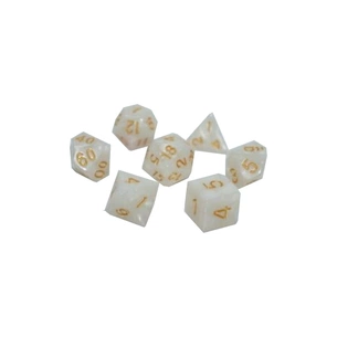 Набір кубиків для настільних ігор Games 7 Days Pearl 7 Dice Set - White (w-gold) (g7dpearl09) зображення 1