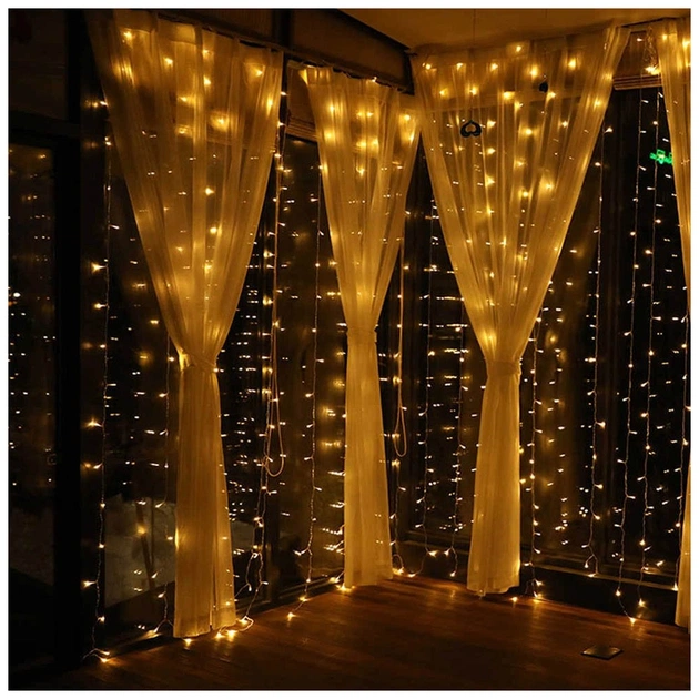 Гірлянда ColorWay Штора завіса 3 x 3 м 300 LED USB теплий колір (CW-GW-300L33U) - picture 6