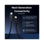 Дата кабель USB-C to USB-C 1.0m Thunderbolt 5 240W 5A 120Gbps 16/8/4K L703 black Ugreen (45996) - зменшене зображення 3