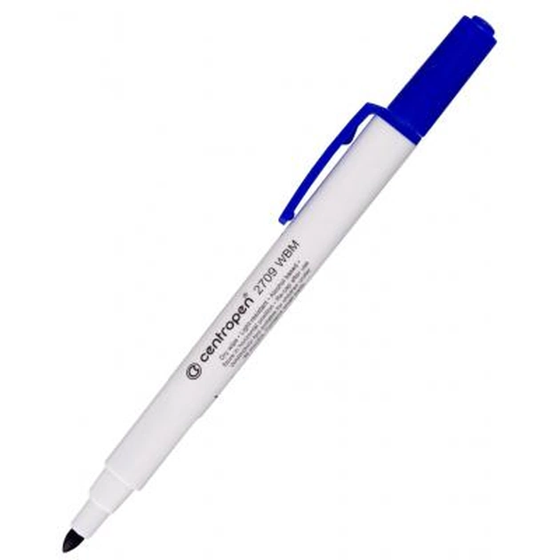 Маркер Centropen Board 2709 1-2 мм, round tip, blue (2709/03) - изображение 1