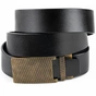 Ремінь Vintage Чоловічий з латунною пряжкою Чорний (20331) - зменшене зображення 1