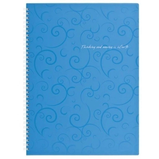 Блокнот Buromax spiral side, А4, 80sheets, Barocco, square, blue (BM.2446-614) - изображение 1