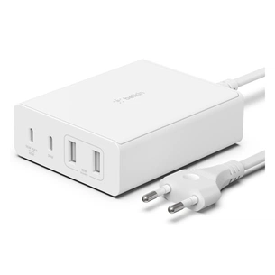 Зарядний пристрій Belkin Home Charger 108W GAN Dual USB-С/USB-A (WCH010VFWH) зображення 1