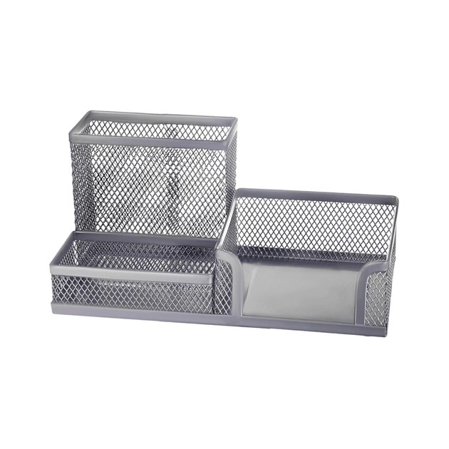 Подставка для мелочей Buromax 200 x 100 x 100 мм, металлическая, серебряная (BM.6247-24) - изображение 1