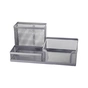 Підставка для дрібниць Buromax 200 x 100 x 100 мм, металева, срібна (BM.6247-24) - зменшене зображення 1