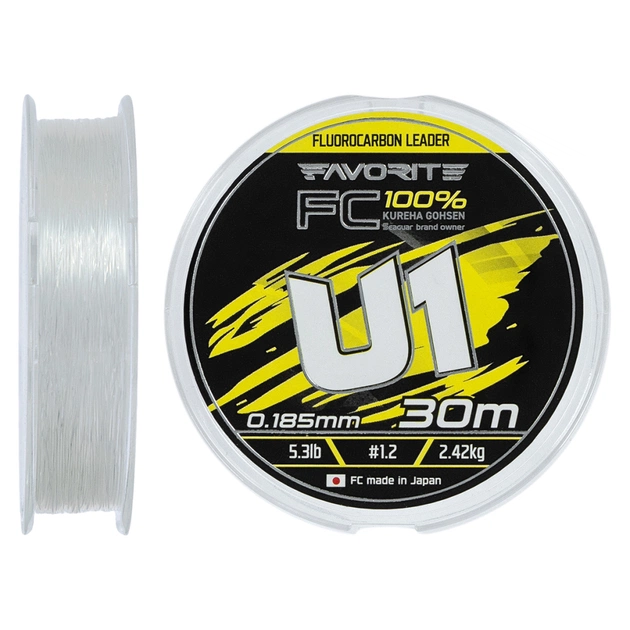 Флюорокарбон Favorite U1 FC 30m 1.2/0.185mm 5.3lb/2.42kg (1693.12.09) - изображение 1