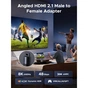 Перехідник HDMI M to HDMI F 8K60Hz 48Gbps 90° corner black Ugreen (85632) - зменшене зображення 5