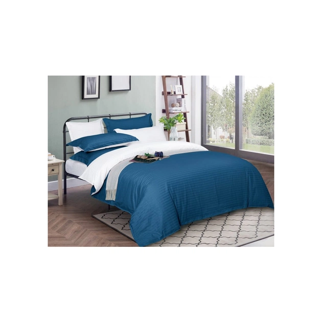 Постільна білизна MirSon Satin Stripe 30-0019 + 30-0001 Fatima 220х240 King Size (2200005264485) - изображение 1