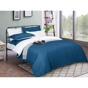 Постільна білизна MirSon Satin Stripe 30-0019 + 30-0001 Fatima 160х220 Сімейна (2200005264522) зображення 1