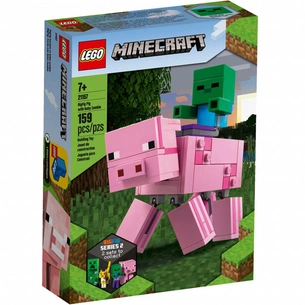 Конструктор LEGO Minecraft Свиня і малюк-зомбі 159 деталей (21157) зображення 1
