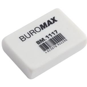 Гумка Buromax М прямокутна 32x22x8 мм біла (BM.1117) зображення 1