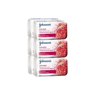Дитяче мило Johnson’s baby Care Vita Rich Перевтілювального з екстрактом квітки граната 90 г х 6 шт. (3574661642703) зображення 1