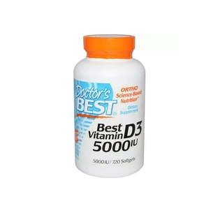 Вітамін Doctor's Best Вітамін D3 5000IU, 720 желатинових капсул (DRB-00363) зображення 1
