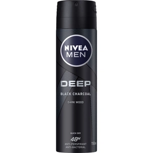 Антиперспірант Nivea Men Deep Black Charcoal 150 мл (4006000008202/9005800379845) зображення 1