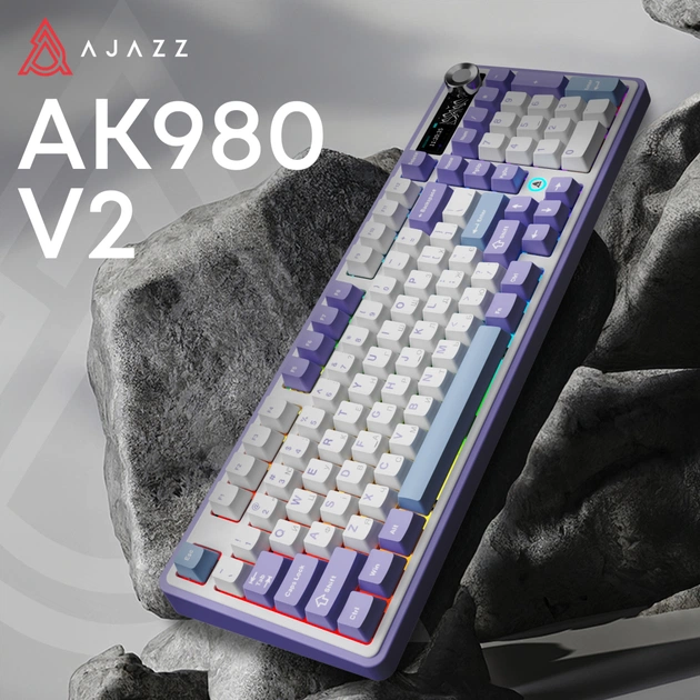 Клавіатура Ajazz AK980 V2 Gift Switch V2 Wireless/Bluetooth/USB UA White/Blue (AK980-V2-G-PWB) - picture 6