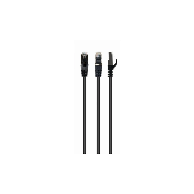 Патч-корд 10м S/FTP Cat 6A CU LSZH black Cablexpert (PP6A-LSZHCU-BK-10M) - изображение 1