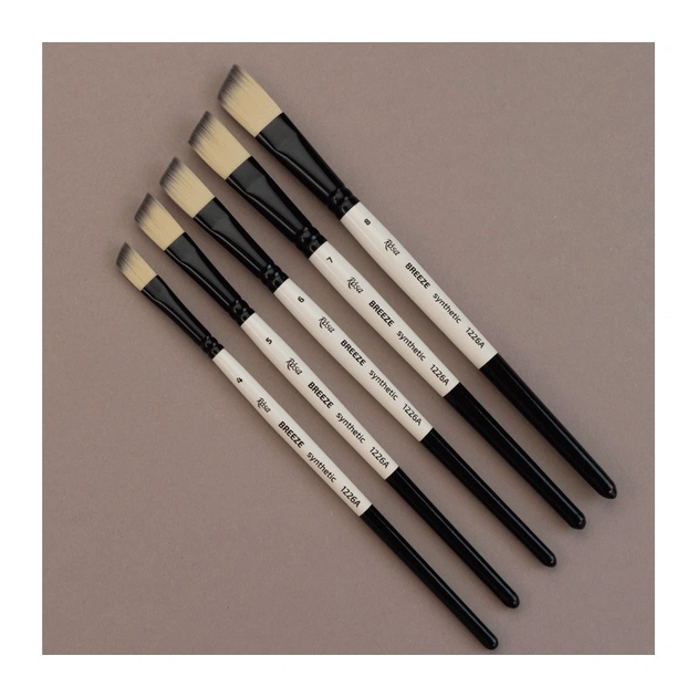 Пензлик для малювання Rosa Синтетика кутова, BREEZE 1226А, №0 (4823098535577) - picture 6