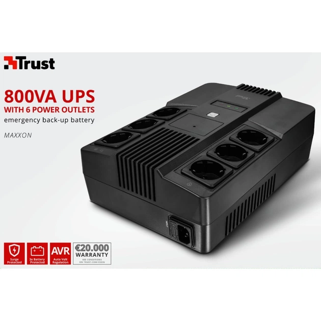 Источник бесперебойного питания Trust Maxxon 800VA UPS (23326_TRUST) - изображение 11